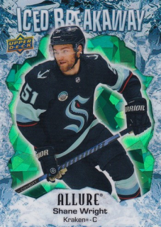 23-24 Allure - Shane WRIGHT č. IB-1 Iced Breakaway Green x/249