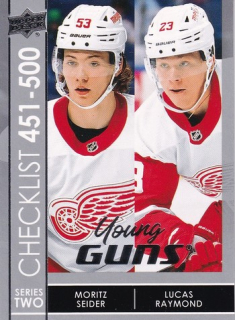 21-22 Upper Deck Series 2 - Moritz SEIDER/Lucas RAYMOND č. 500 CL (RC)