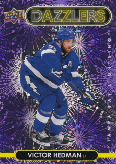 21-22 Upper Deck Series 2 - Victor HEDMAN č. DZ-91 Dazzlers Purple