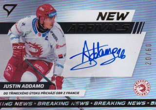 24-25 TELH - Justin ADDAMO č. NAS-JA New Arrivals Auto 20/60