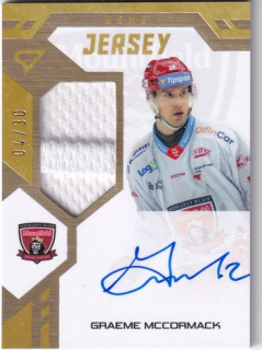 24-25 TELH - Graeme McCORMACK č. GJS-GM Game Jersey Auto 04/30