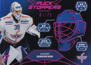 24-25 NLA - Sandro ZURKIRCHEN č. PS-17 Puck Stoppers Pink x/75
