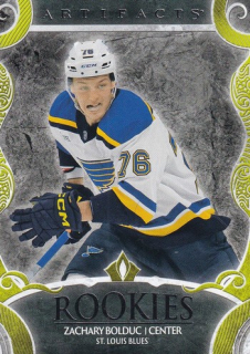 24-25 Artifacts - Zachary BOLDUC č. 182 ROOKIES NEON GREEN