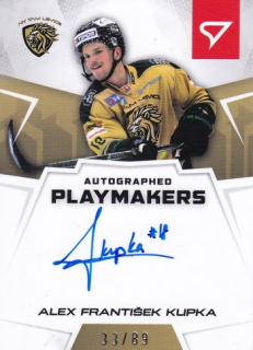 24-25 TIPOS SHL - Alex František KUPKA č. AP-AK Autographed Playmakers 33/89