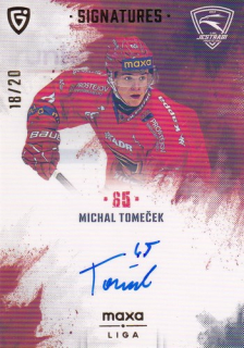 24-25 GOAL Cards - Michal TOMEČEK č. S-PR3 Signatures 18/20
