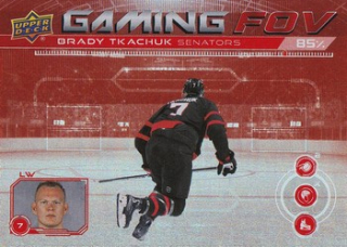 24-25 UD S1 - Brady TKACHUK č. GFOV-25 GAMING FOV