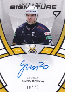 24-25 TIPOS - Šimon GROCH č. SL1-SG Authentic Signature 10/75
