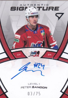 24-25 TIPOS - Peter ŠANDOR č. SL1-PS Authentic Signature 03/75