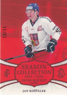 24-25 Český hokej - Jan KOŠŤÁLEK č. SHG-03 Red x/35