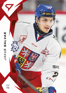 2025 Hokejové Česko - Jakub GALVAS č. 10 Red