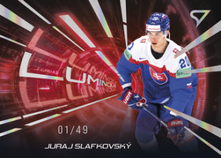 2025 Hokejové Slovensko - Juraj SLAFKOVSKÝ č. LS-16 Luminous Red x/49