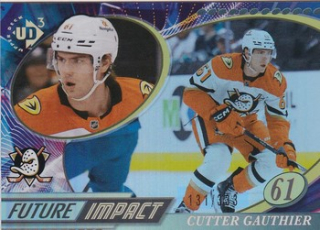 24-25 UD Extended - Cutter GAUTHIER č. UD3-12 Future Impact Gold x/333