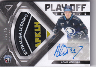 24-25 TELH - Adam MĚCHURA č. PS-AM Play Off Shards Auto Puck 06/15