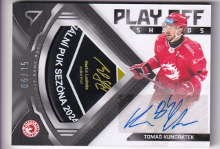 24-25 TELH - Tomáš KUNDRÁTEK č. PS-TK Play Off Shards Auto Puck 06/15